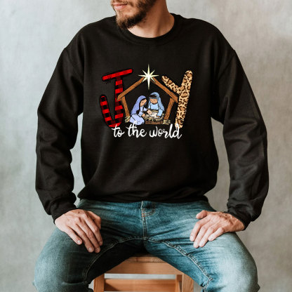 Joy To The World Christian Christmas Sweatshirt