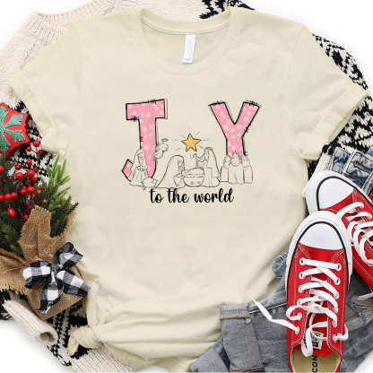 Joy To The World Christmas Family Matching Shirts