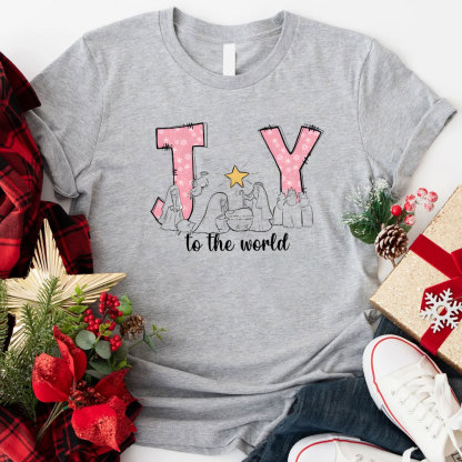 Joy To The World Christmas Family Matching Shirts