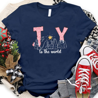 Joy To The World Christmas Family Matching Shirts