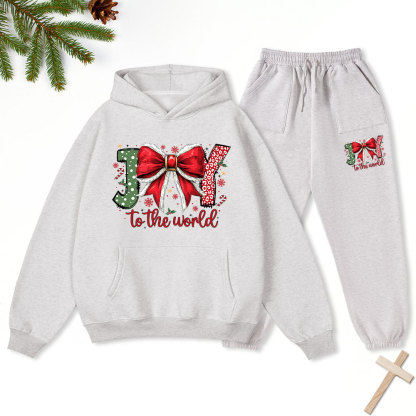 Joy To The World Christian Fleece Hoodie Set