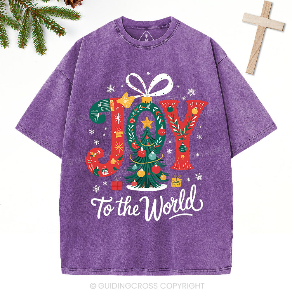 Joy To The World Christian Washed T-Shirt