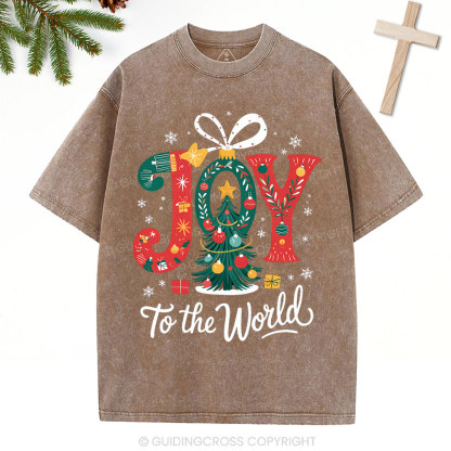Joy To The World Christian Washed T-Shirt