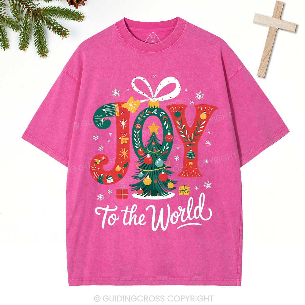 Joy To The World Christian Washed T-Shirt