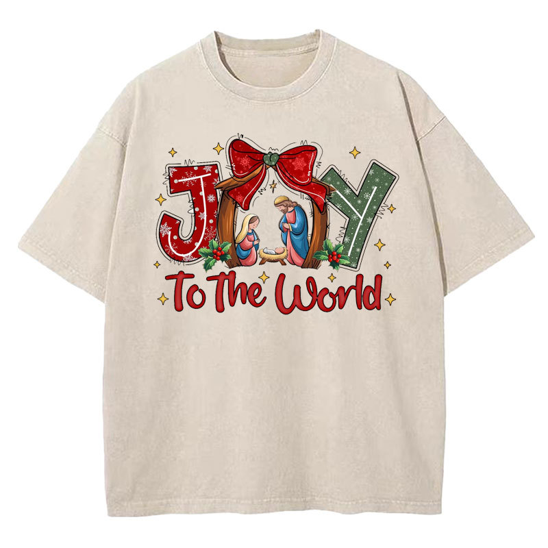 Joy To The World Christian Washed T-shirt