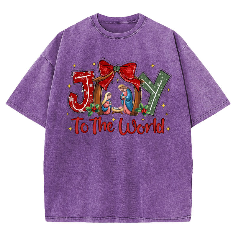 Joy To The World Christian Washed T-shirt