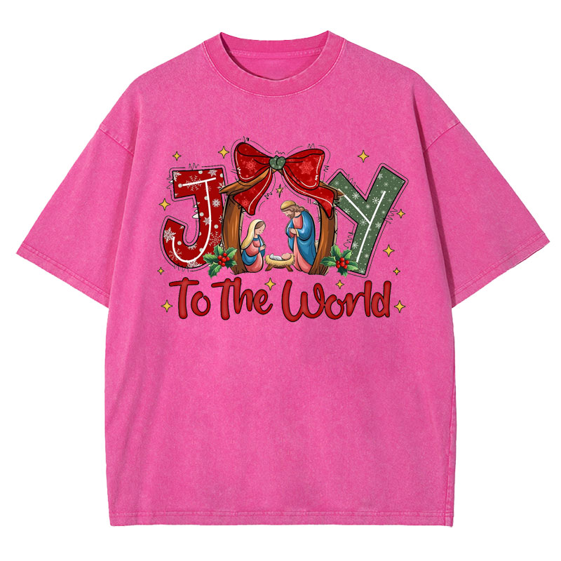 Joy To The World Christian Washed T-shirt
