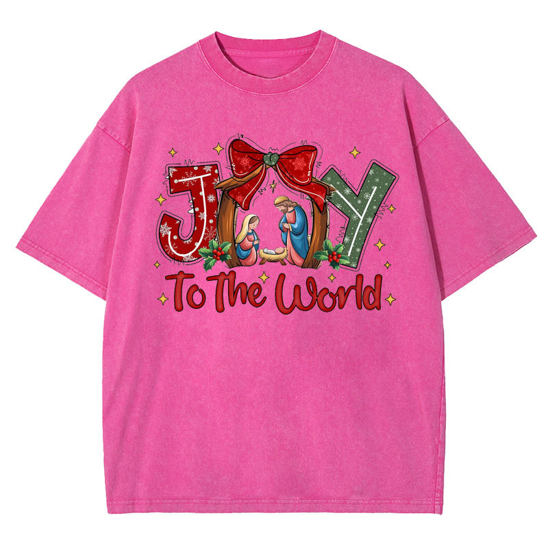 Joy To The World Christian Washed T-shirt