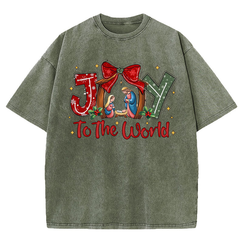 Joy To The World Christian Washed T-shirt