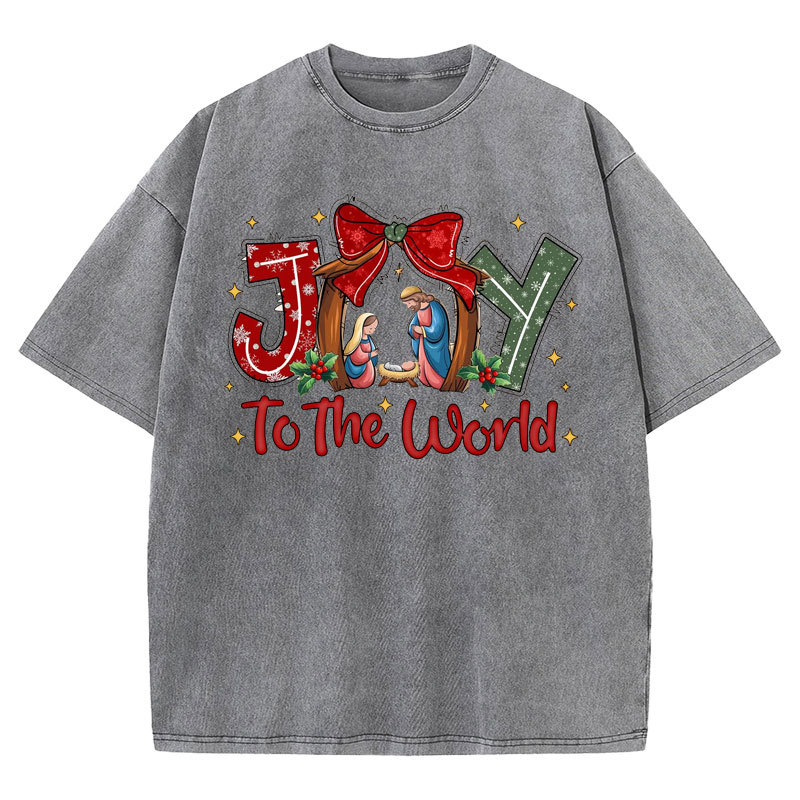 Joy To The World Christian Washed T-shirt