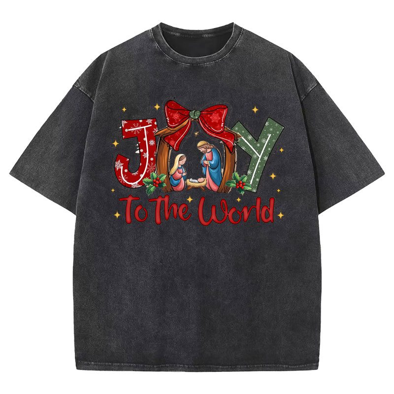 Joy To The World Christian Washed T-shirt