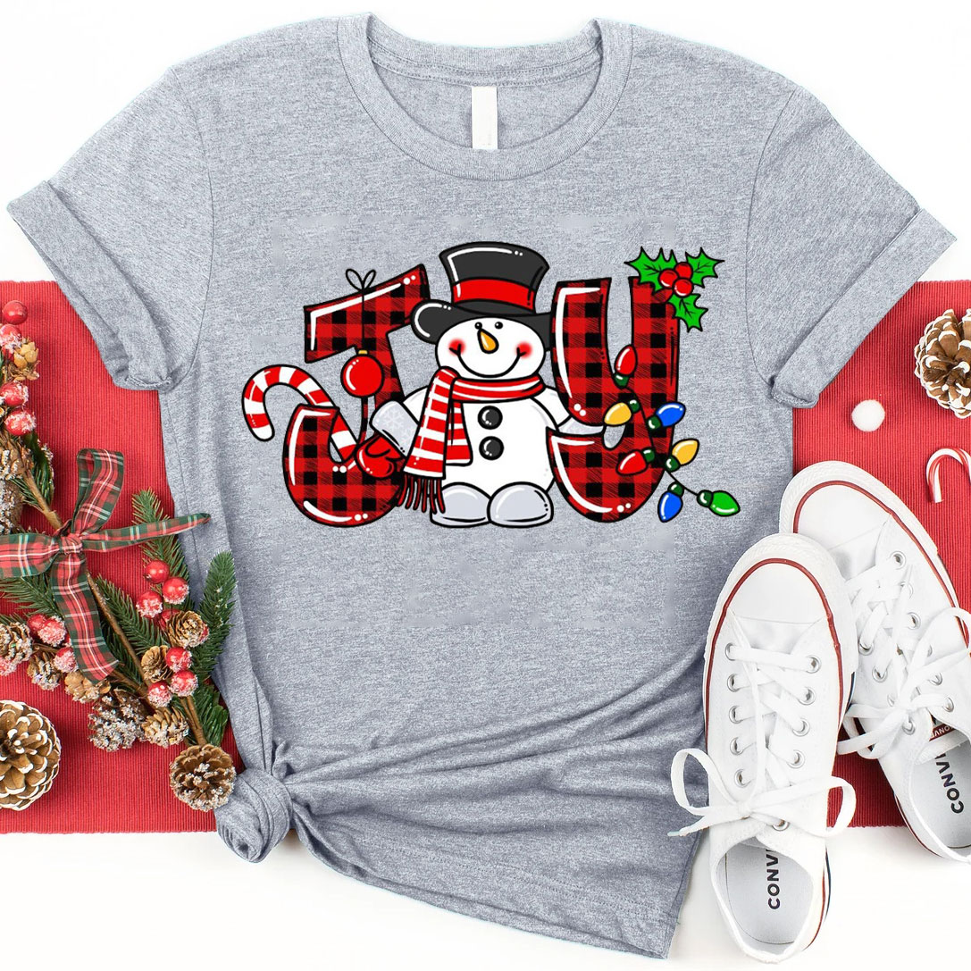 Joyful Snowman Christmas Christian T-Shirt
