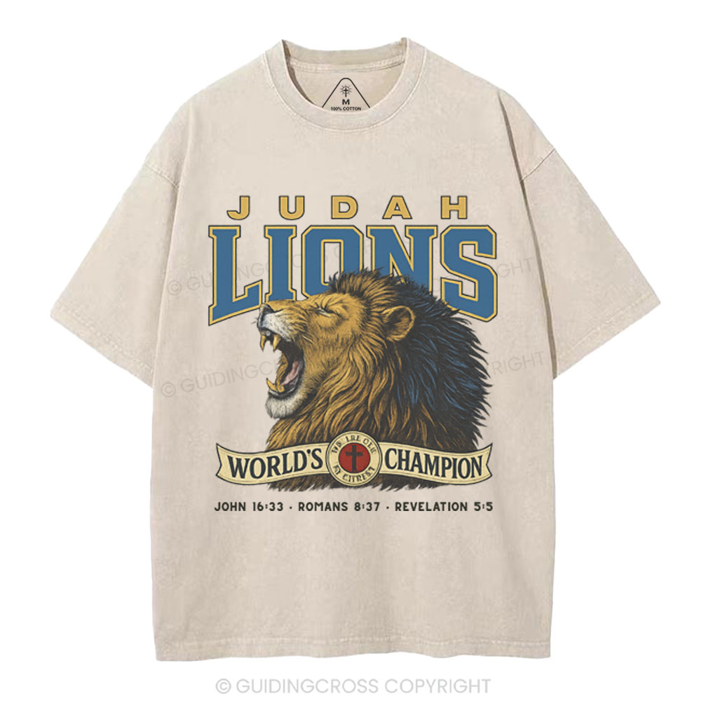 Judah Lions Christian Washed T-Shirt
