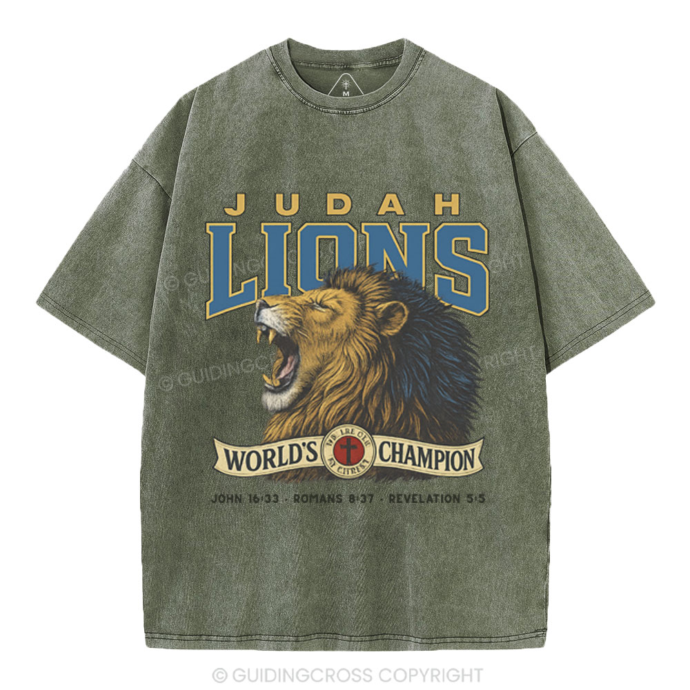 Judah Lions Christian Washed T-Shirt