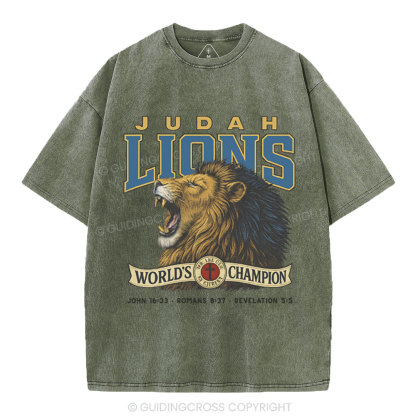 Judah Lions Christian Washed T-Shirt