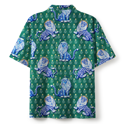 Judah Of Lion Christian Green Hawaiian Shirt 