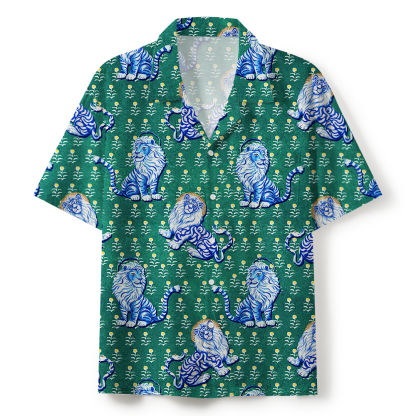 Judah Of Lion Christian Green Hawaiian Shirt 