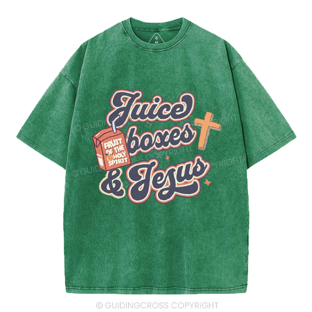 Juice Boxes&Jesus Christian Washed T-Shirt