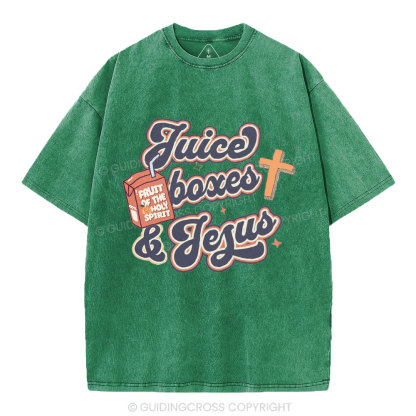 Juice Boxes&Jesus Christian Washed T-Shirt