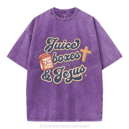 Juice Boxes&Jesus Christian Washed T-Shirt