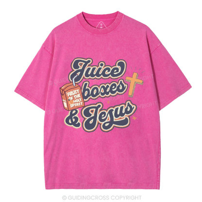 Juice Boxes&Jesus Christian Washed T-Shirt