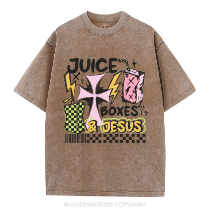 Juice Boxes & Jesus Christian Washed T-Shirt