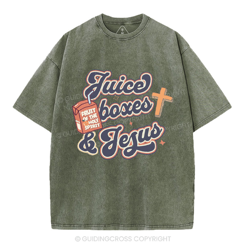 Juice Boxes&Jesus Christian Washed T-Shirt