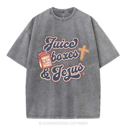 Juice Boxes&Jesus Christian Washed T-Shirt