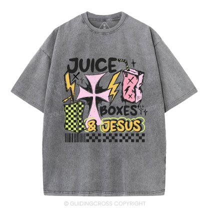 Juice Boxes & Jesus Christian Washed T-Shirt