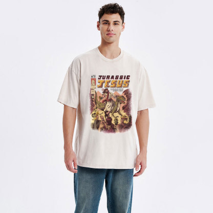 Jurassic Jesus Christian Washed T-Shirt