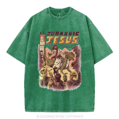 Jurassic Jesus Christian Washed T-Shirt