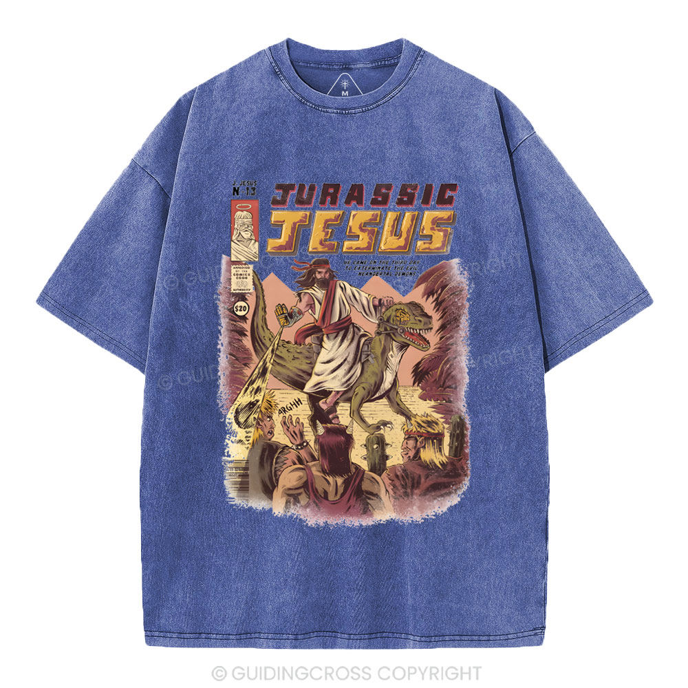 Jurassic Jesus Christian Washed T-Shirt