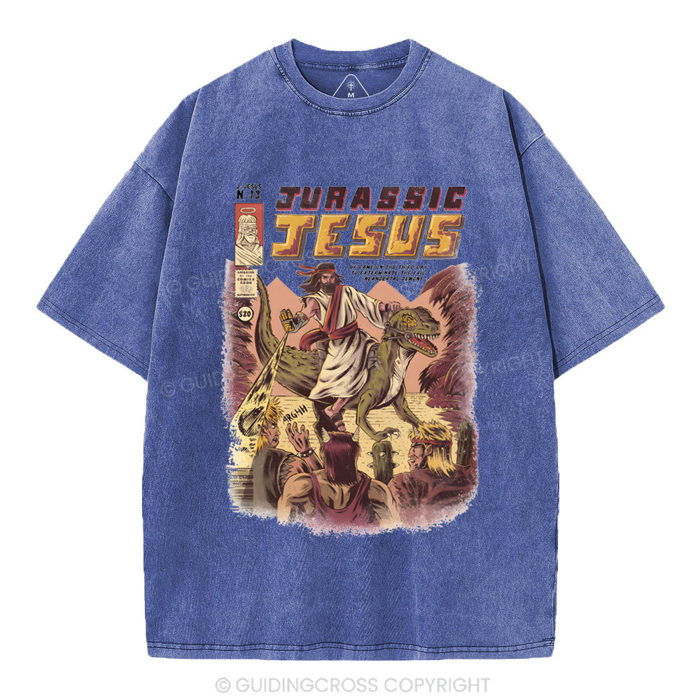 Jurassic Jesus Christian Washed T-Shirt