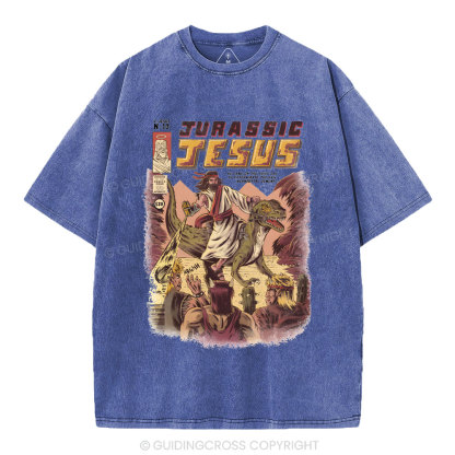 Jurassic Jesus Christian Washed T-Shirt