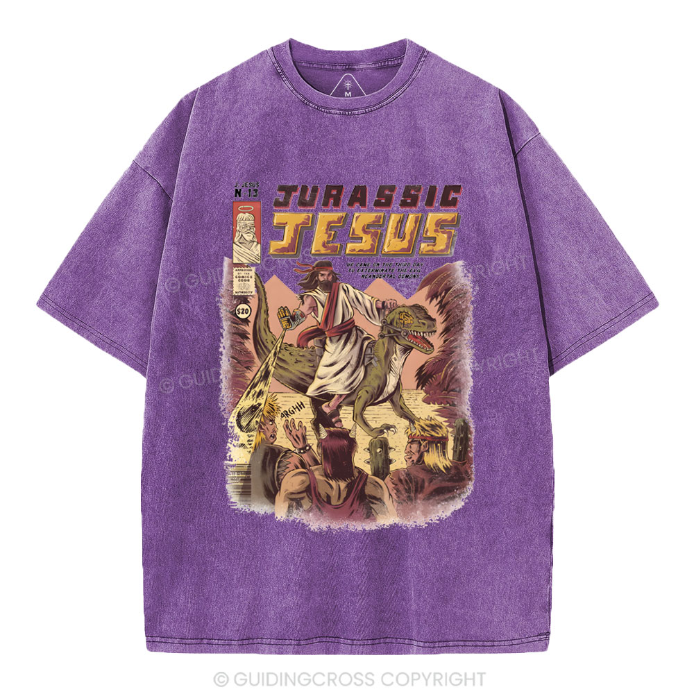Jurassic Jesus Christian Washed T-Shirt