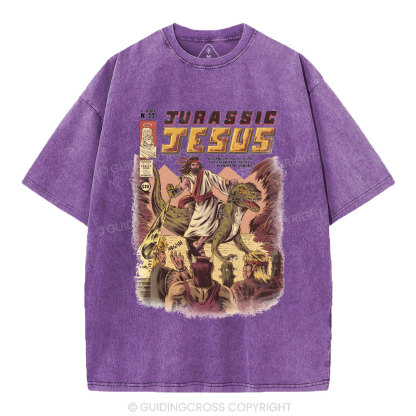 Jurassic Jesus Christian Washed T-Shirt