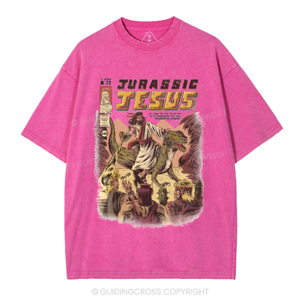 Jurassic Jesus Christian Washed T-Shirt