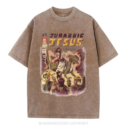Jurassic Jesus Christian Washed T-Shirt