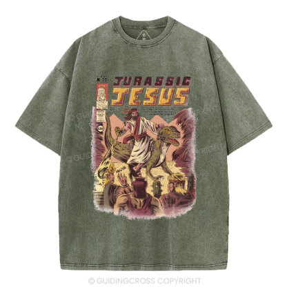 Jurassic Jesus Christian Washed T-Shirt