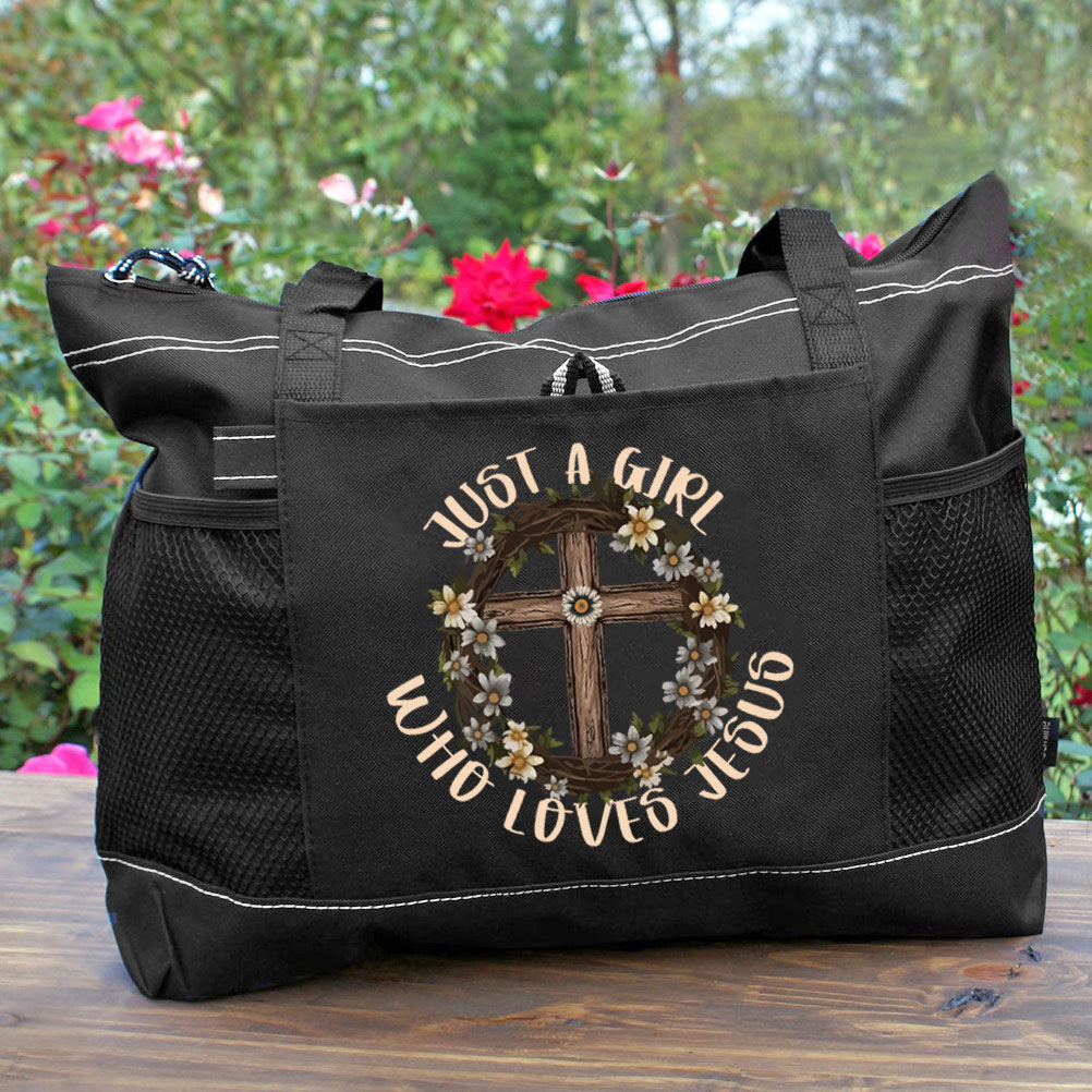Just A Girl Who Loves Jesus Christian Tote Bag