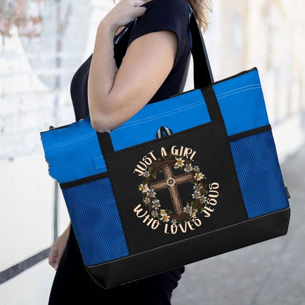 Just A Girl Who Loves Jesus Christian Tote Bag