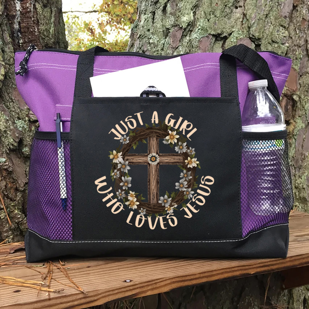 Just A Girl Who Loves Jesus Christian Tote Bag
