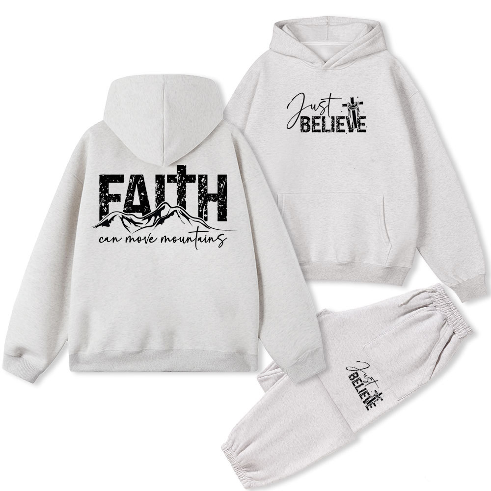 Just Believe In Jesus Christian Fleece Hoodie Set