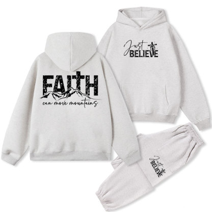 Just Believe In Jesus Christian Fleece Hoodie Set