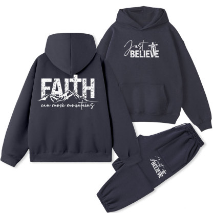 Just Believe In Jesus Christian Fleece Hoodie Set