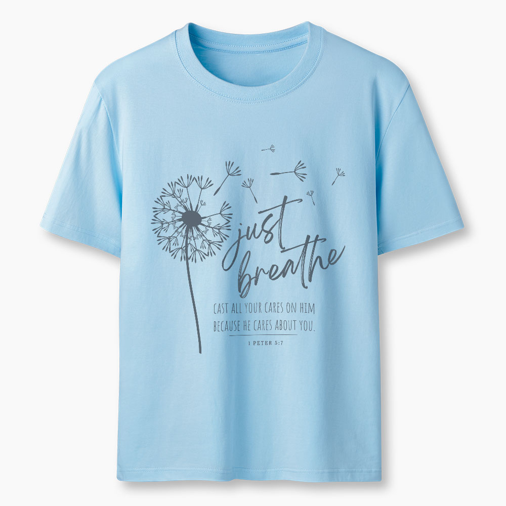 Just Breath Christian T-Shirt Sale - GuidingCross