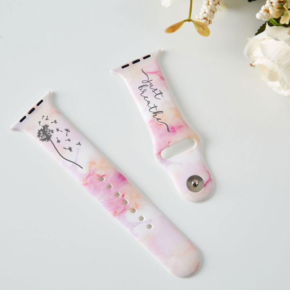 Just Breathe Christian Tie Dye Watch Band