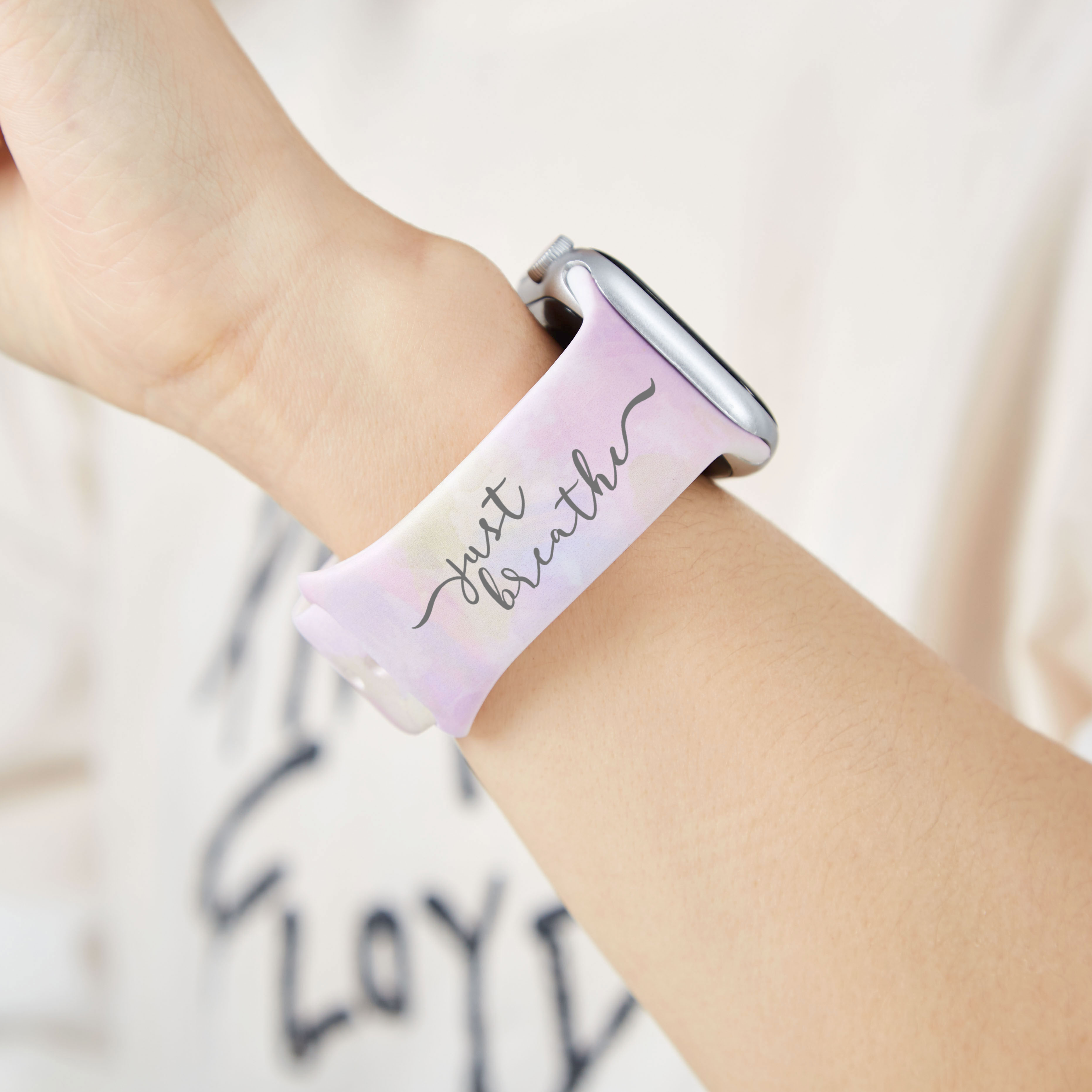 Just Breathe Christian Tie Dye Watch Band