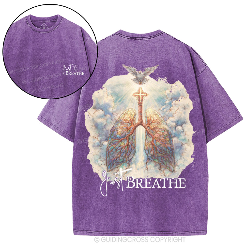 Just Breathe Christian Washed T-Shirt