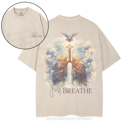 Just Breathe Christian Washed T-Shirt